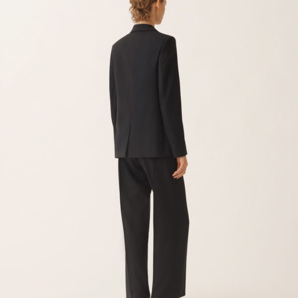 Oversized Jacket in Night Blue Bistretch Lightweight Wool