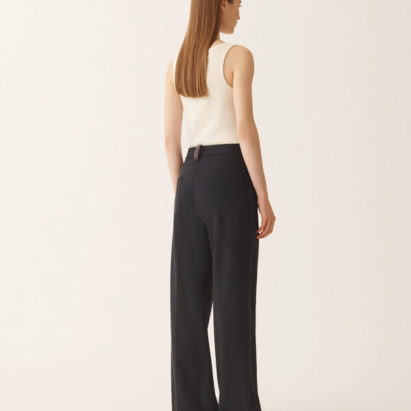 Pants in Midnight Blue Milano Jersey