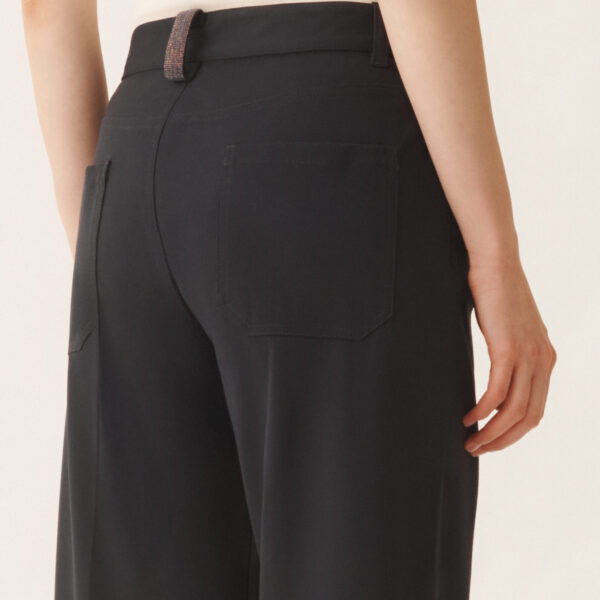 Pants in Midnight Blue Milano Jersey - Image 5