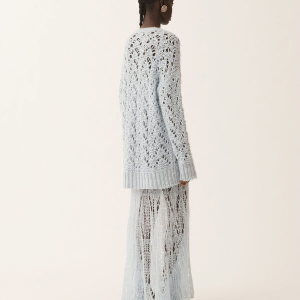 Platinum Mohair Sweater in Aqua