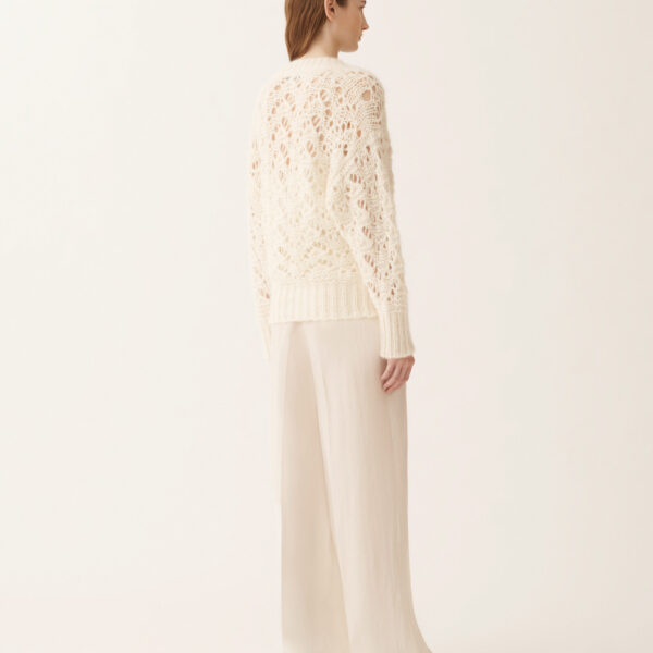 Platinum Mohair Sweater in Raffia