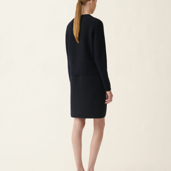 Platinum Sequin Jacket in Midnight Blue