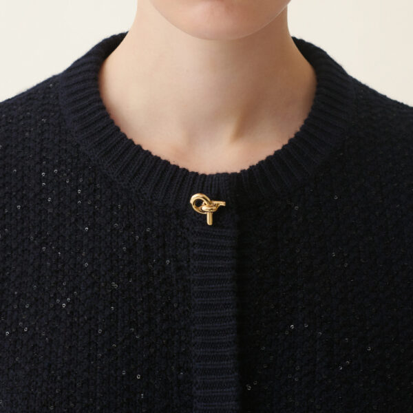 Platinum Sequin Jacket in Midnight Blue - Image 5