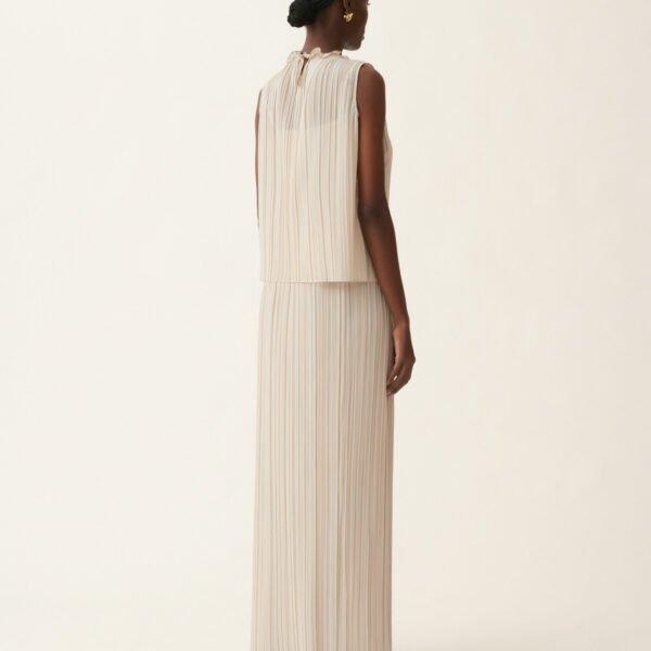 Pleated Top in Beige