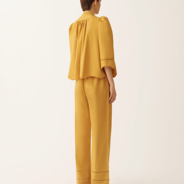 Poplin Top in Mustard