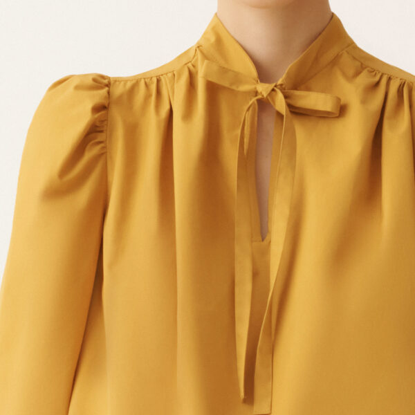 Poplin Top in Mustard - Image 5