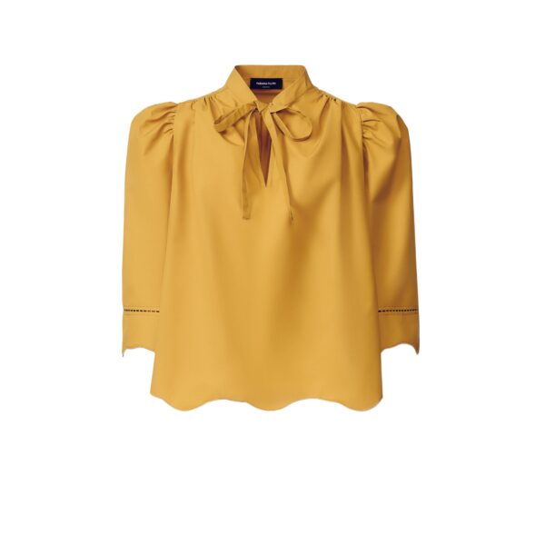 Poplin Top in Mustard