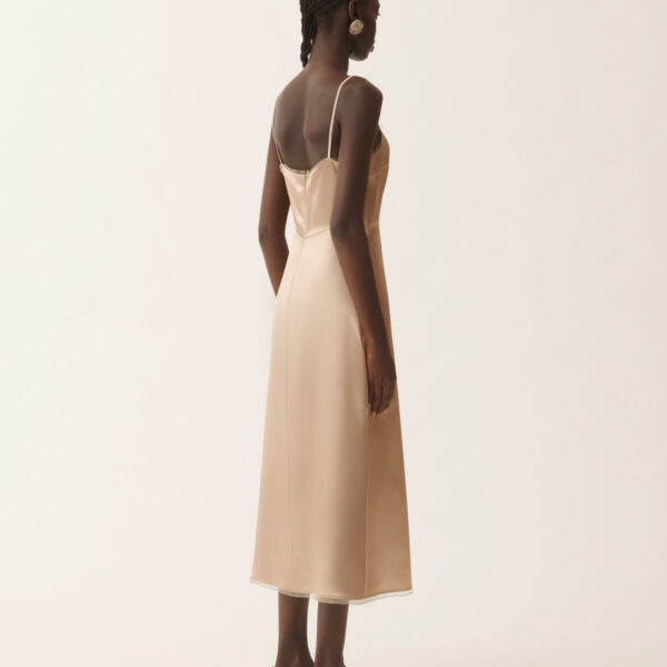Satin Lingerie Dress in Maple