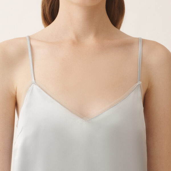 Satin Lingerie Top in Aqua - Image 5
