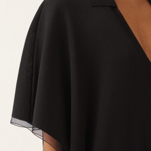 Shimmering Viscose Kaftan in Midnight Blue - Image 5