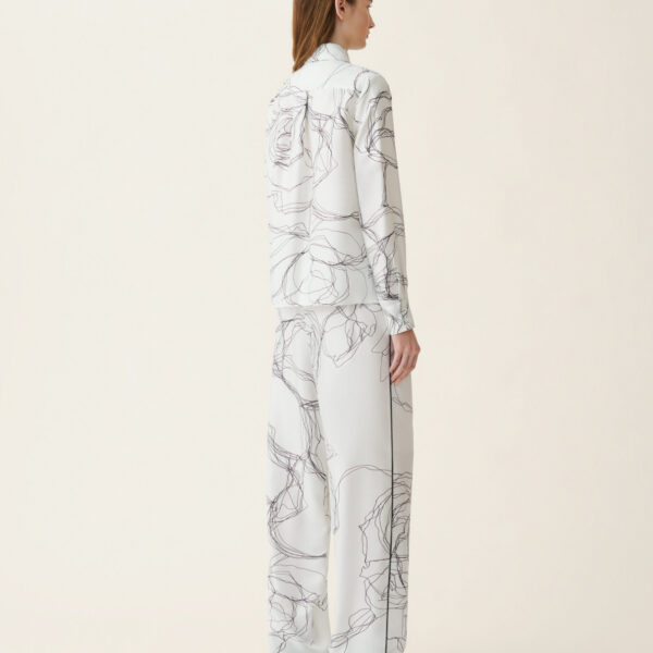 Silk Twill Shirt in White