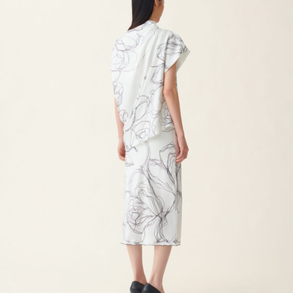 Silk Twill Top in White