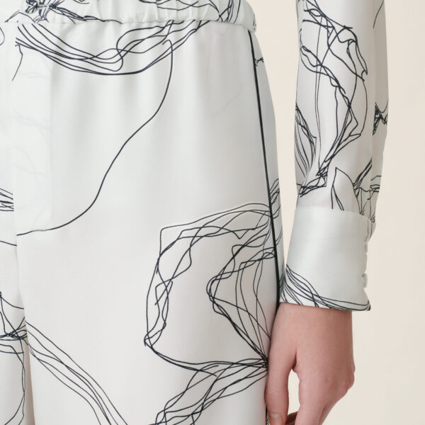 Silk Twill Trousers in White - Image 5