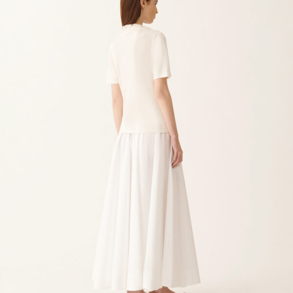 Silk and Cotton Polo in Raffia