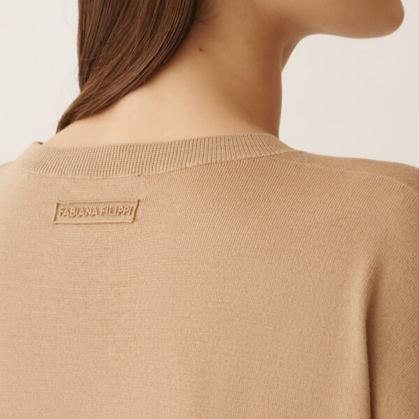 Silk and Cotton Sweater in Acer - Image 5