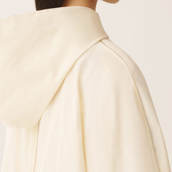 Technical Taffeta Bomber Jacket in Butter - Image 5