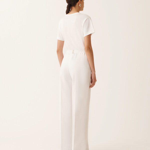 Trevi Pants in Optical White Poplin