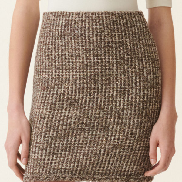 Tweed Miniskirt in Ebony - Image 5