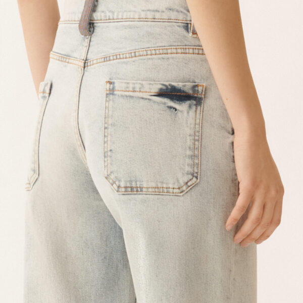 Water-Marbled Denim Pants - Image 5