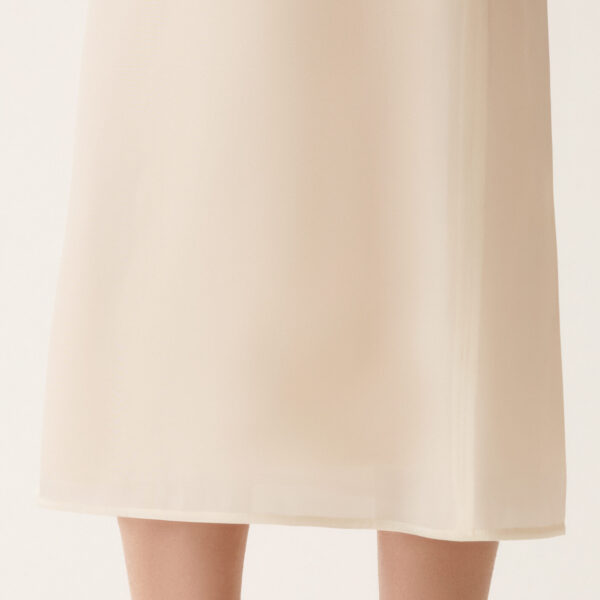 Water-Reflective Organza Midi Skirt in Butter - Image 5