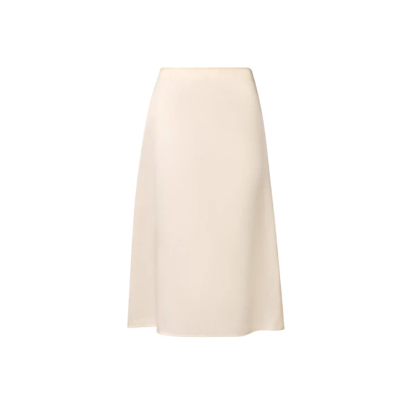 Fabiana Filippi Water-Reflective Organza Midi Skirt in Butter
