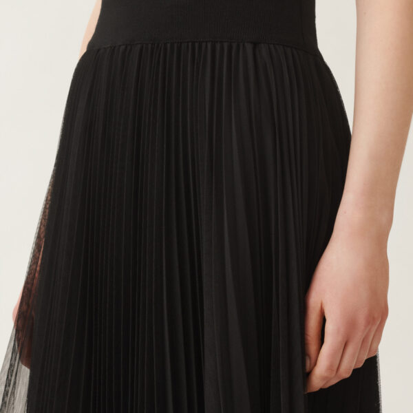 Wide Tulle Skirt in Black - Image 5