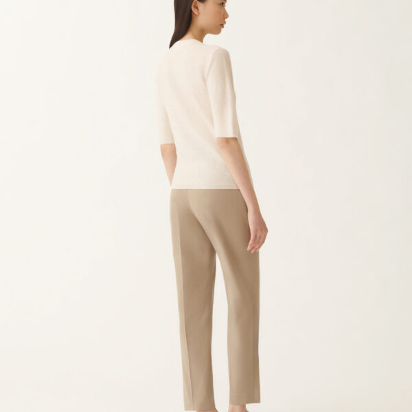 Wool Sweater with Sequins in White