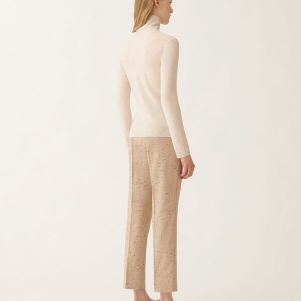 Wool Sweater with Sequins in White