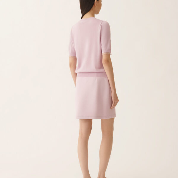 Wool and Cotton Sweater in Lilac Pink