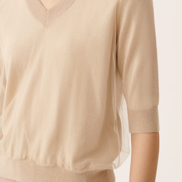 Wool and Cotton Sweater in Maple - Image 5