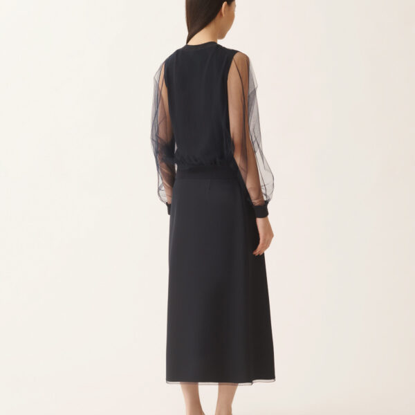 Wool and Cotton Sweater in Night Blue
