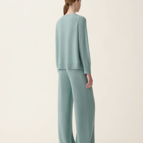 Wool and Silk Sweater with Sequins in Green