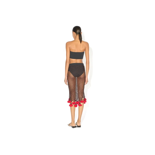 Alaia Floral Crochet Skirt, view 3