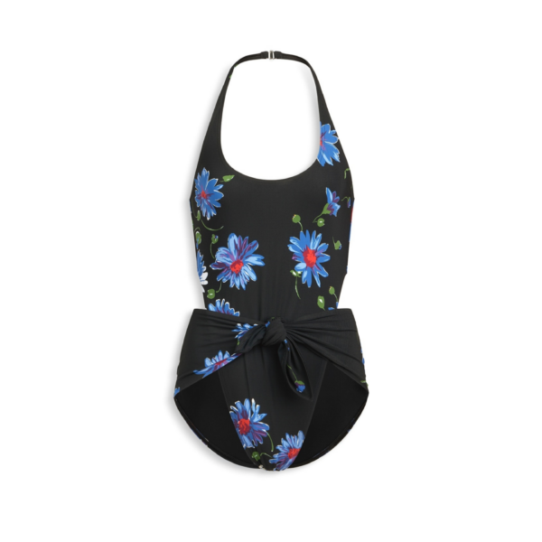 Alaïa Flower Print Knot Swimwuit - ALAÏA Beachwear - Laser Cut Luxury - Shop at Coveti