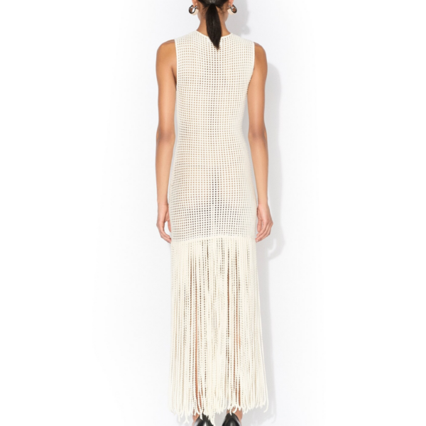 Alaïa Fringed Beaded Knit Dress - ALAÏA Dresses - Laser Cut Luxury - Shop at Coveti