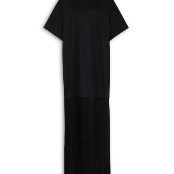 Alaïa Fringed Cotton T Shirt - ALAÏA Tops - Laser Cut Luxury - Shop at Coveti