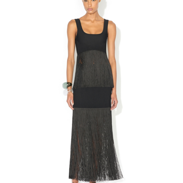 Alaïa Fringed Knit Top - ALAÏA Knitwear - Laser Cut Luxury - Shop at Coveti