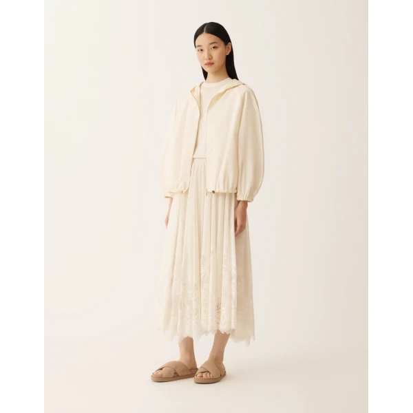 Fabiana Filippi Circle Skirt in Lace, Butter, view 2