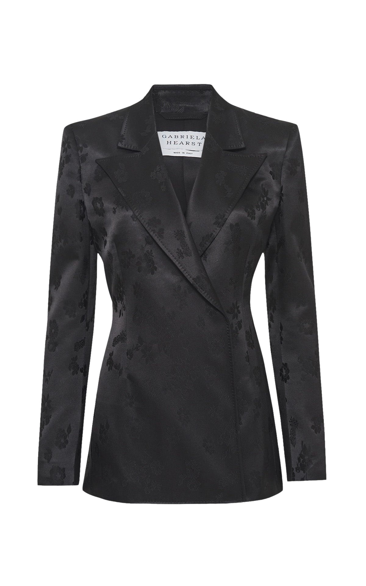 Gabriela Hearst Aleah Blazer in Black Embroidered Silk