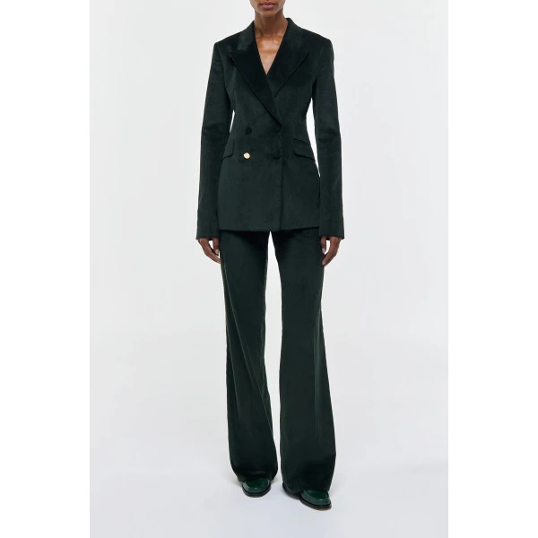 Angela Blazer in English Green Sea Island Cotton Corduroy