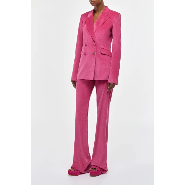 Angela Blazer in Fuchsia Sea Island Cotton Corduroy