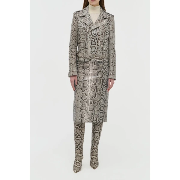 Anton Biker Jacket in Greyscale Inversa™ Snakeskin