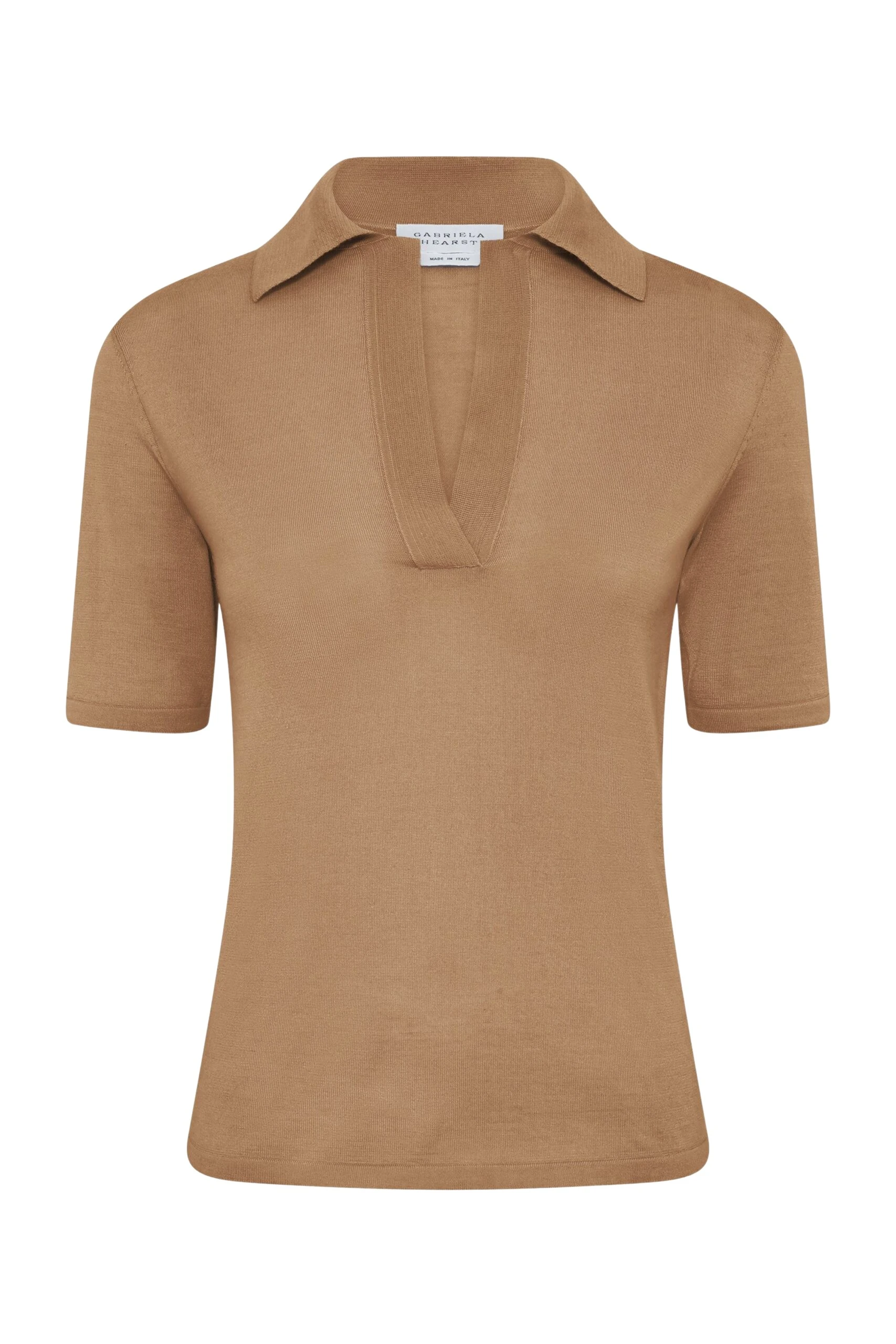 Gabriela-Hearst-Caius-Knit-Short-Sleeve-Polo-in-Camel-Cashmere-Silk-scaled54411_nobg Gabriela Hearst