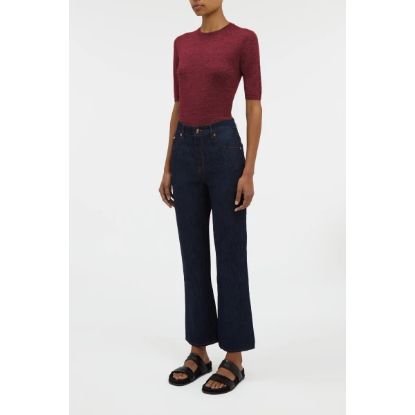 Elara Cropped Jean in Recycled Cotton Denim