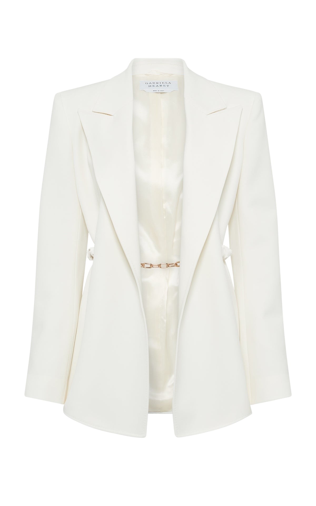 Gabriela Hearst Epona Chain Blazer in Ivory Recycled Virgin Wool