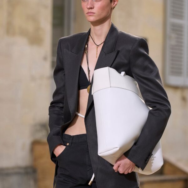 Epona Rope Blazer in Black Textured Linen Slub