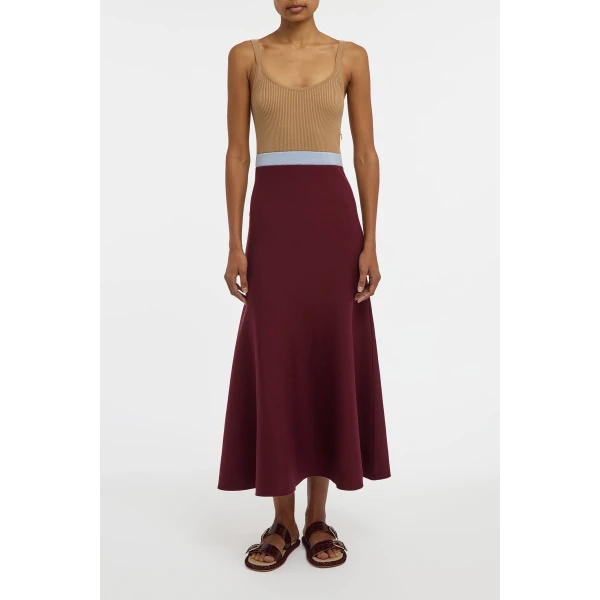 Flaminius Knit Dress in Bordeaux Multi Merino Wool