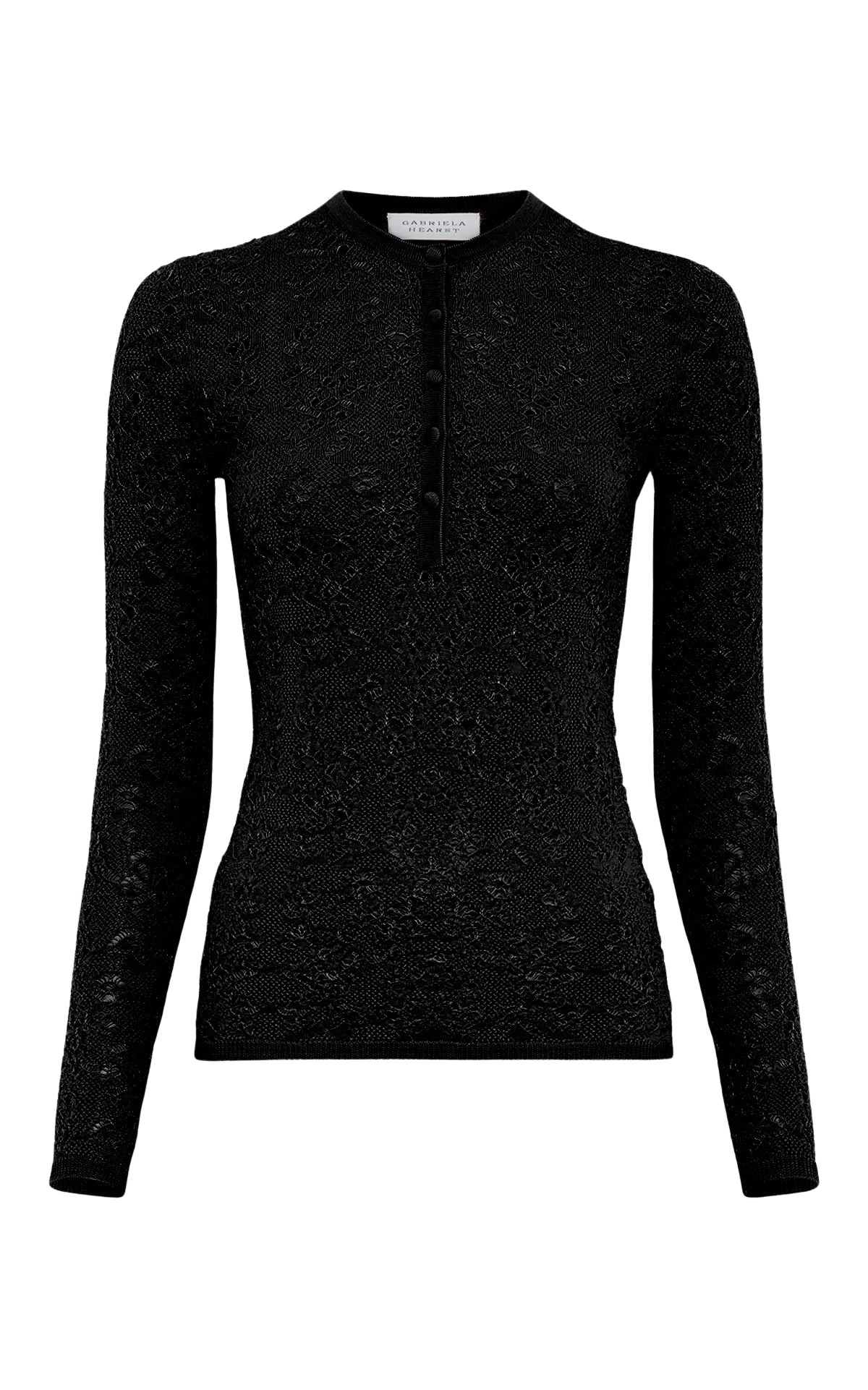 Gabriela-Hearst-Gaviran-Lace-Knit-Henley-in-Black-Merino-Wool98377_nobg Gabriela Hearst