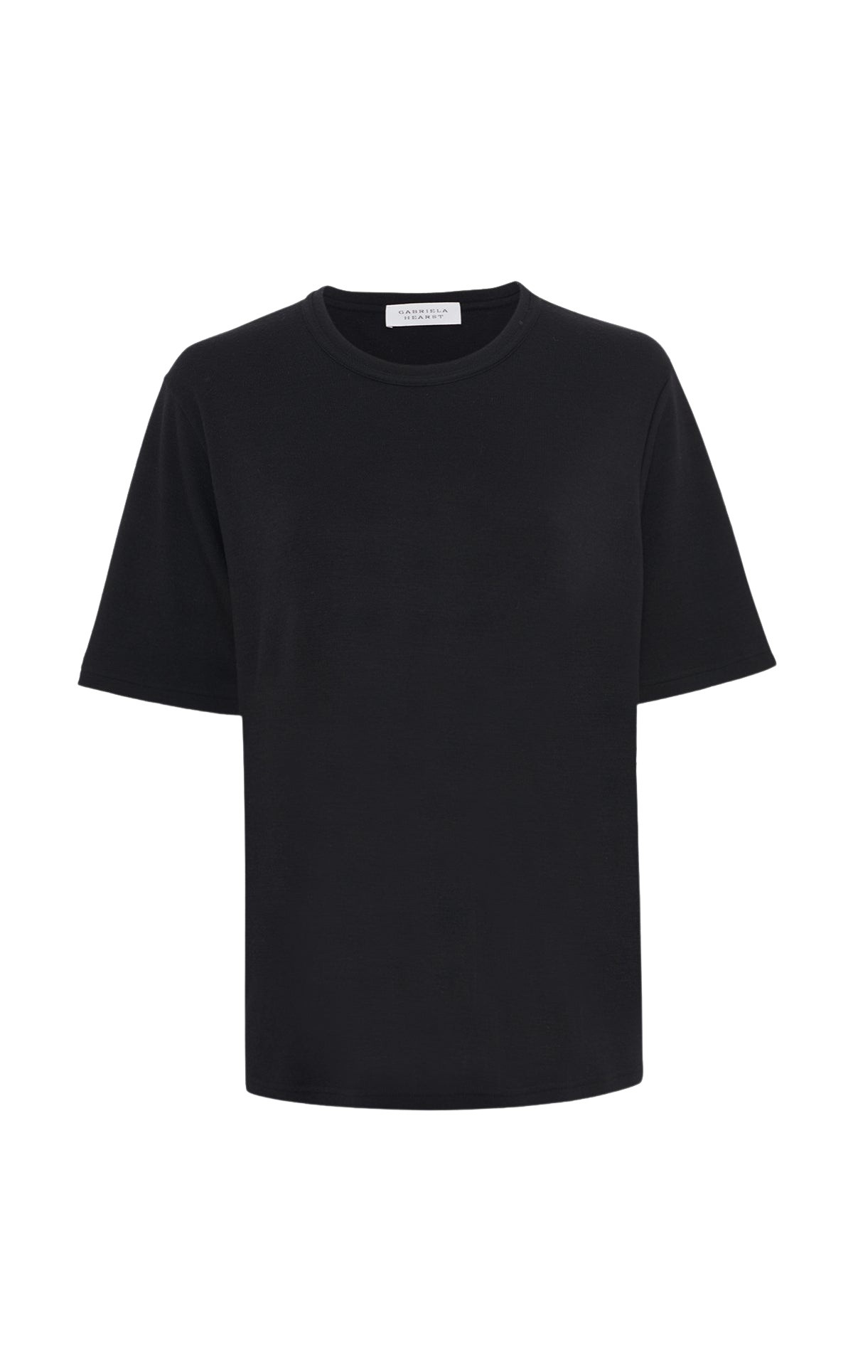 Gabriela Hearst Kirby T-Shirt in Black Cashmere Jersey Top