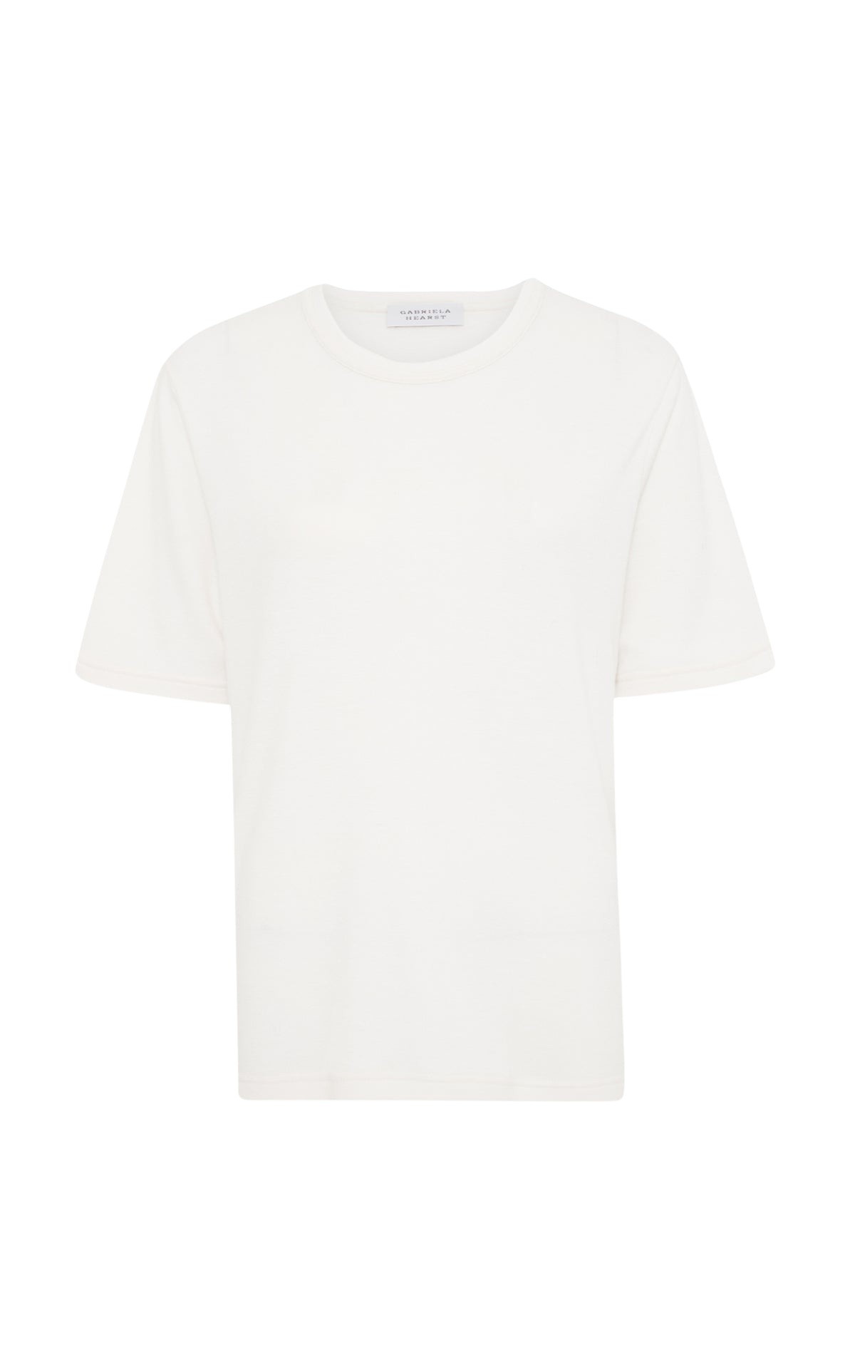 Gabriela Hearst Kirby T-Shirt in Ivory Cashmere Jersey Top